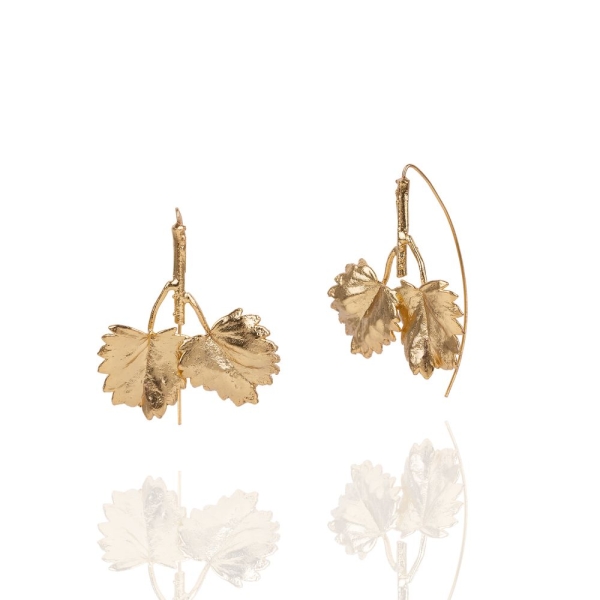 Earring made from brass, goldplated